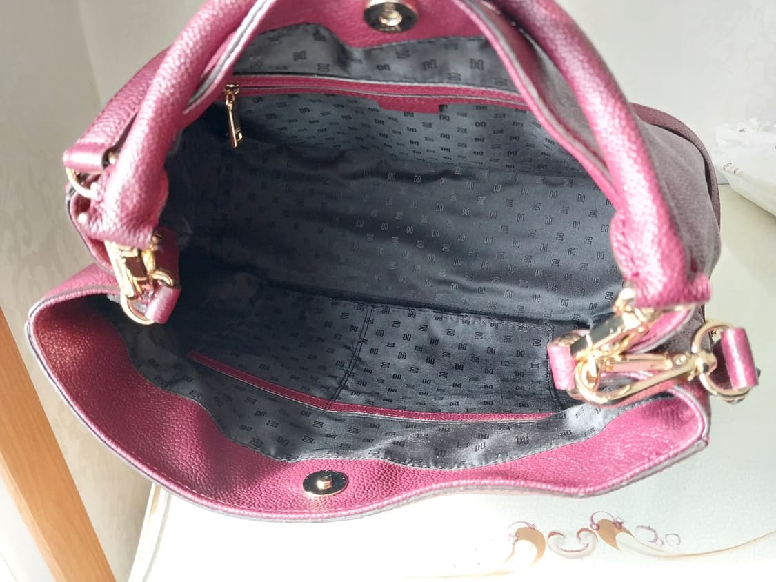 닥스 버건디 가죽 투웨이백 상품이미지7