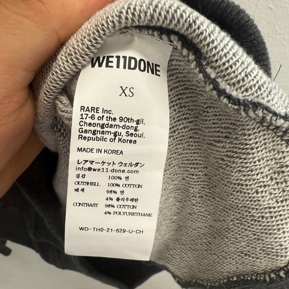 We11done 웰던 Graphic Print Crew Neck 후드xs 상품이미지3