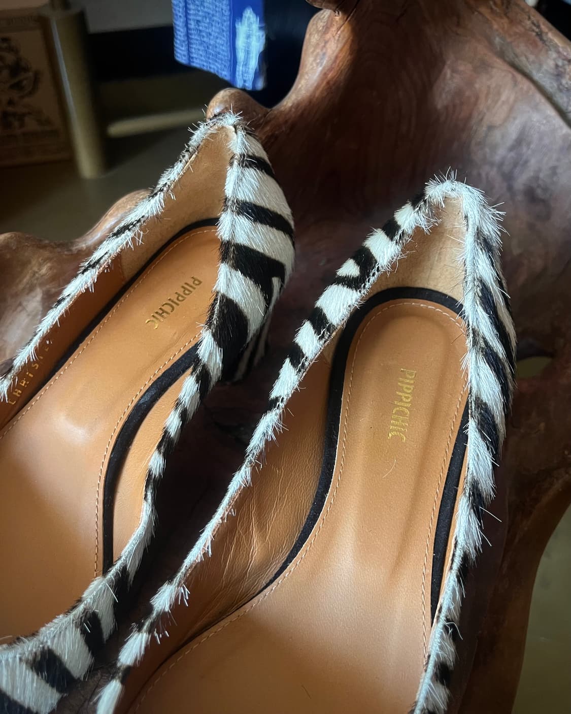 PIPPICHIC ピッピシック Calf-Hair Zebra Pumps 상품이미지4