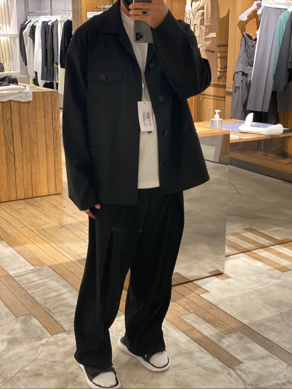 마르지엘라 멀티 포켓 셔츠 자켓 46 블랙 상품이미지6