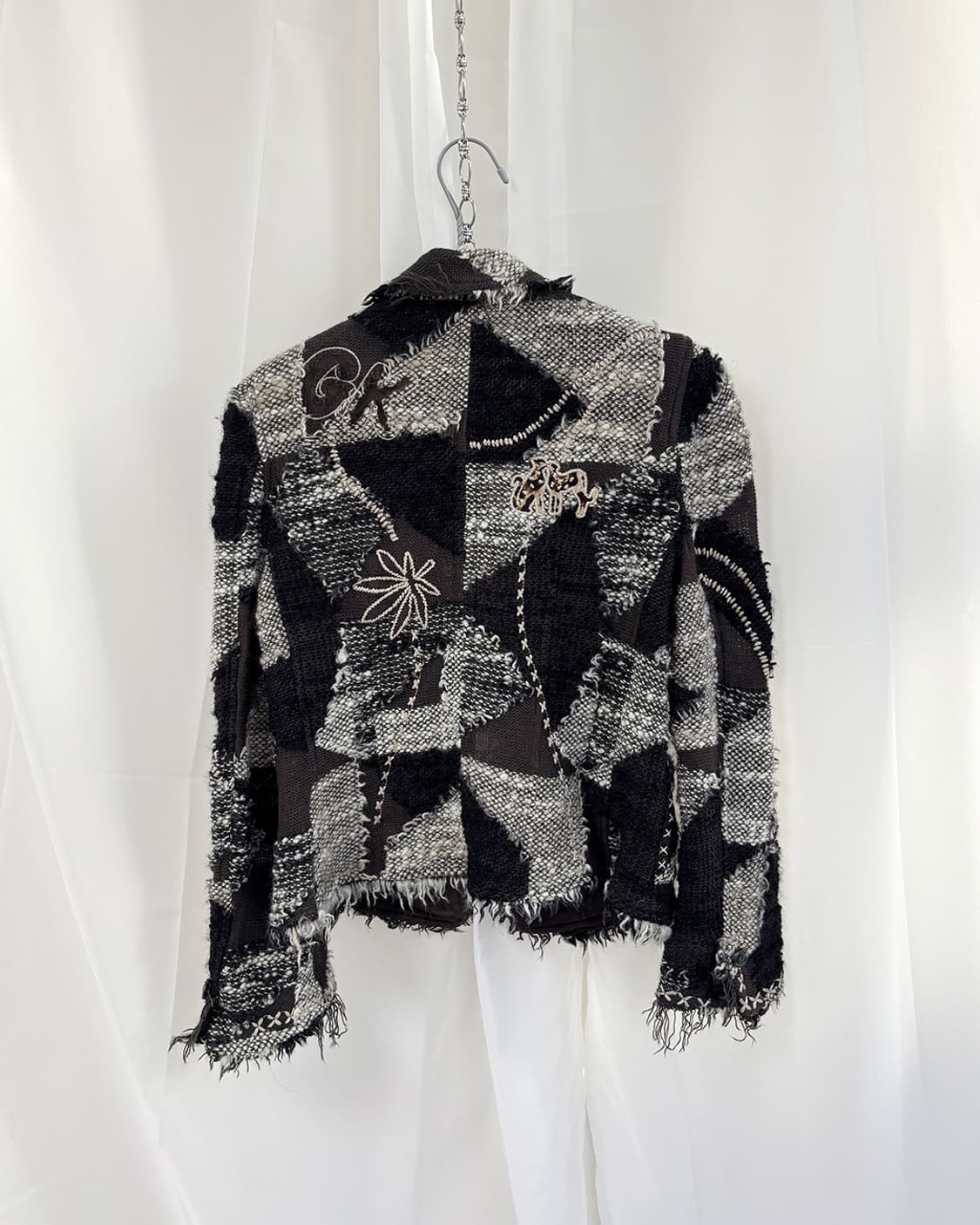 GK ITALIYA grunge patchwork tweed jacket 상품이미지2