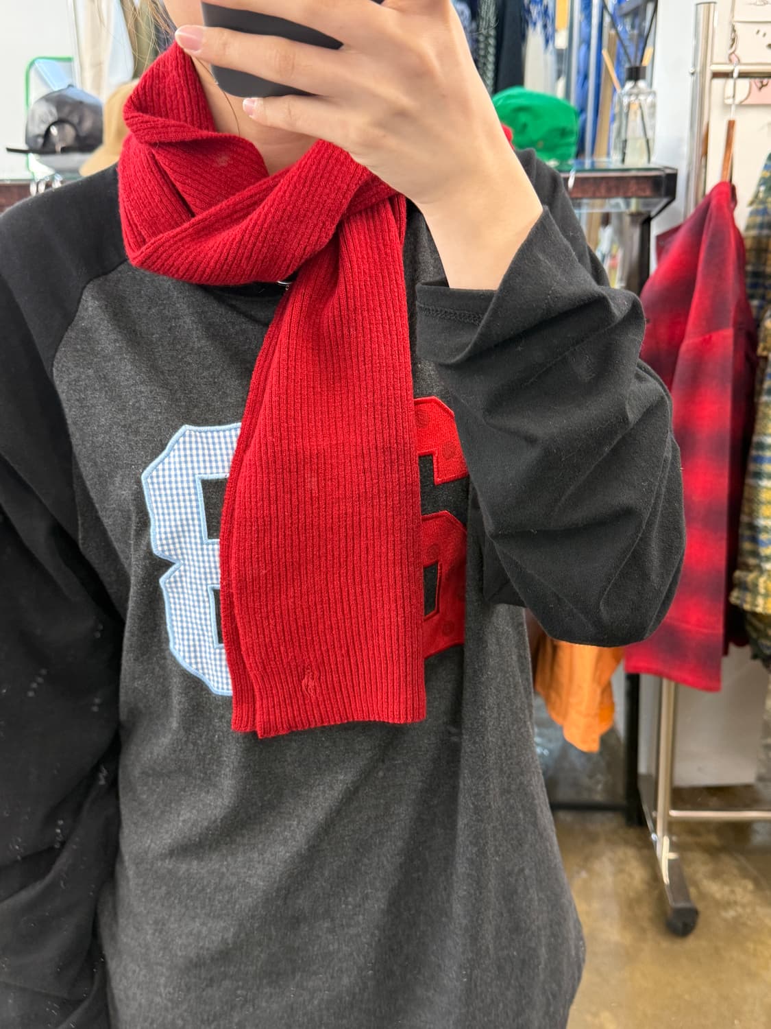 POLO 머플러 레드 상품이미지4