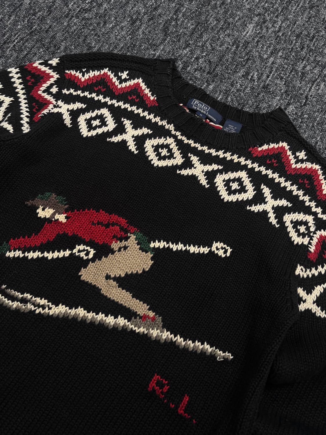 폴로 다운힐 스키어 그래픽 니트 상품이미지4