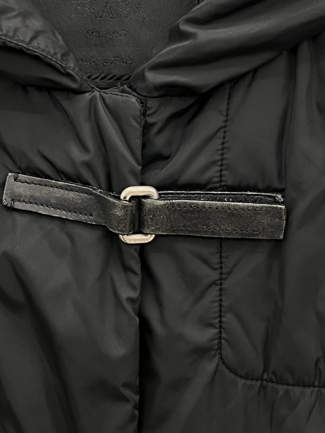 프라다 99FW 나일론 후드 더플 코트 상품이미지8