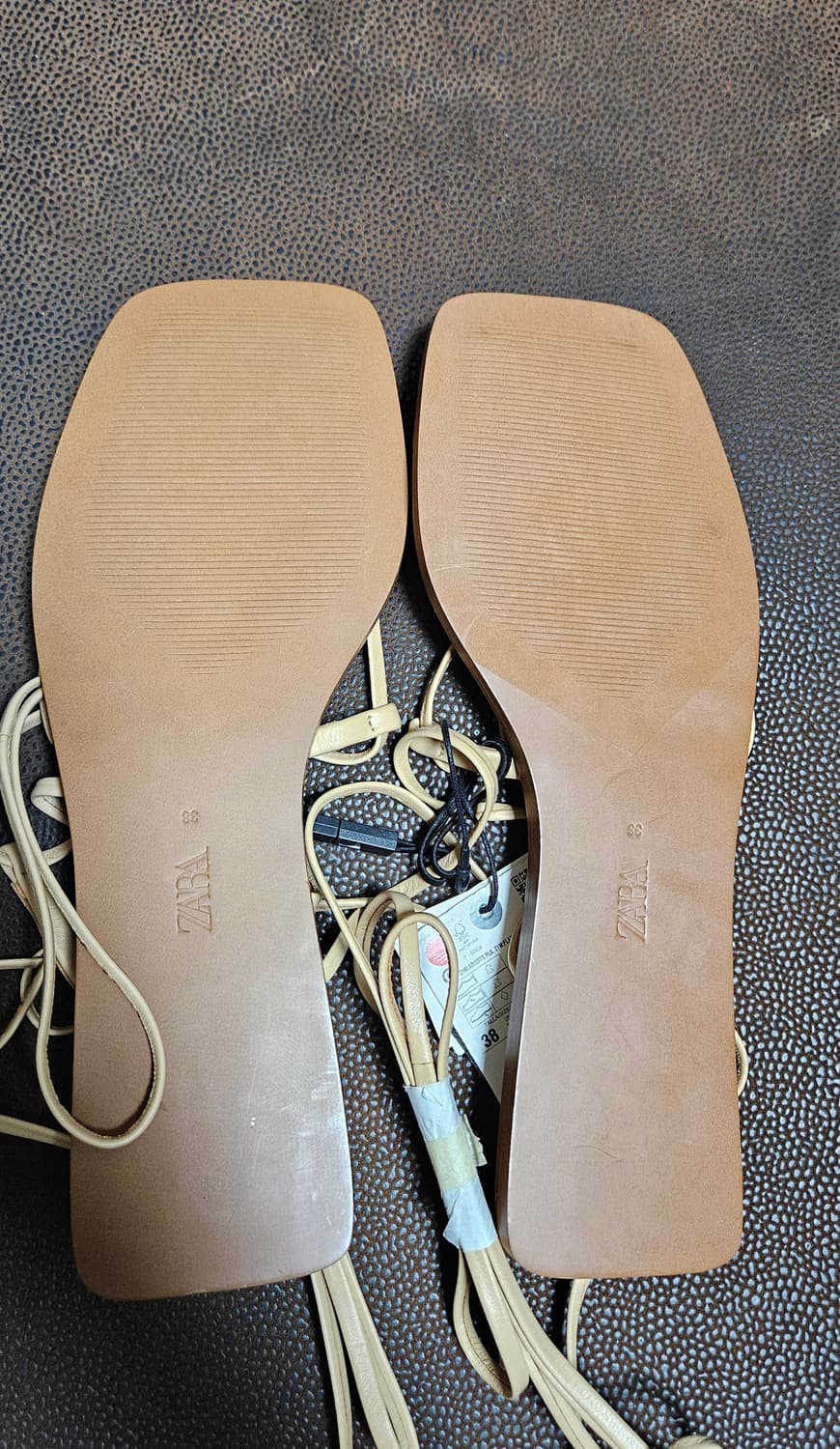 자라 스트랩 베이지 샌들(245)-새상품 상품이미지3