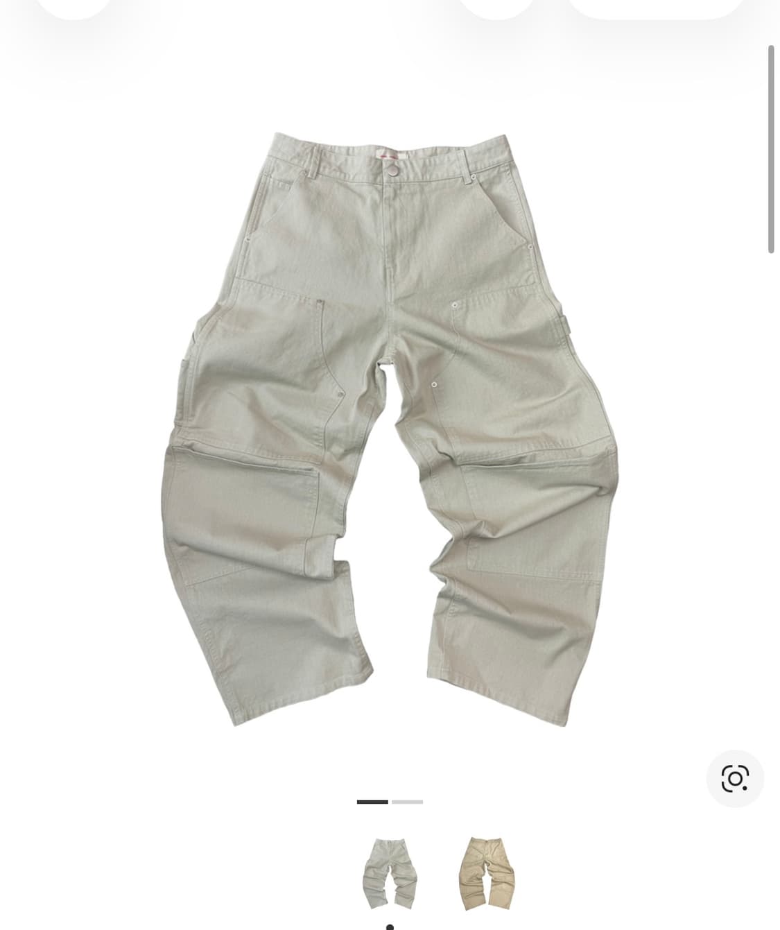 아오이로 커티드 더블니 팬츠 라이트 세이지 상품이미지1