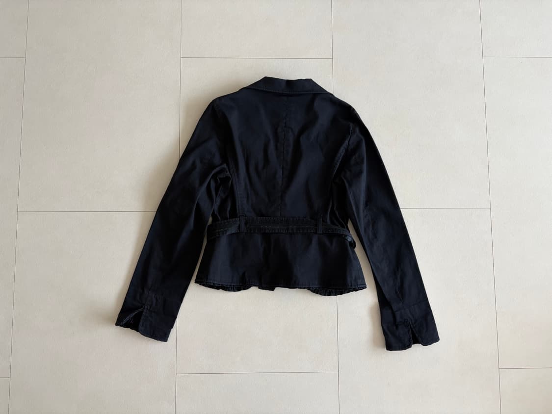 ruffle trim belted jacket 상품이미지3