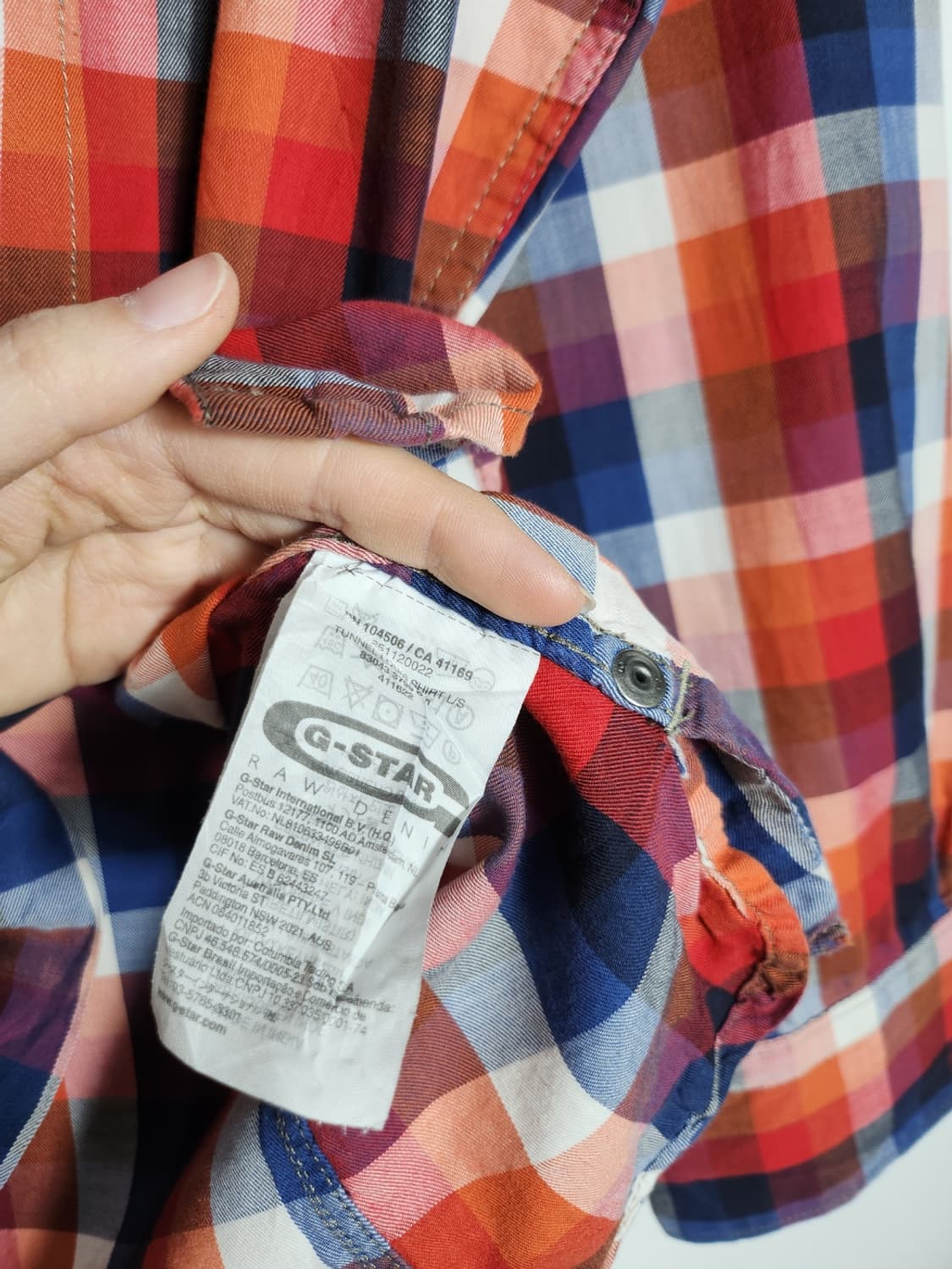 L 지스타로우 빈티지 멀티 체크 셔츠 남방 상품이미지6