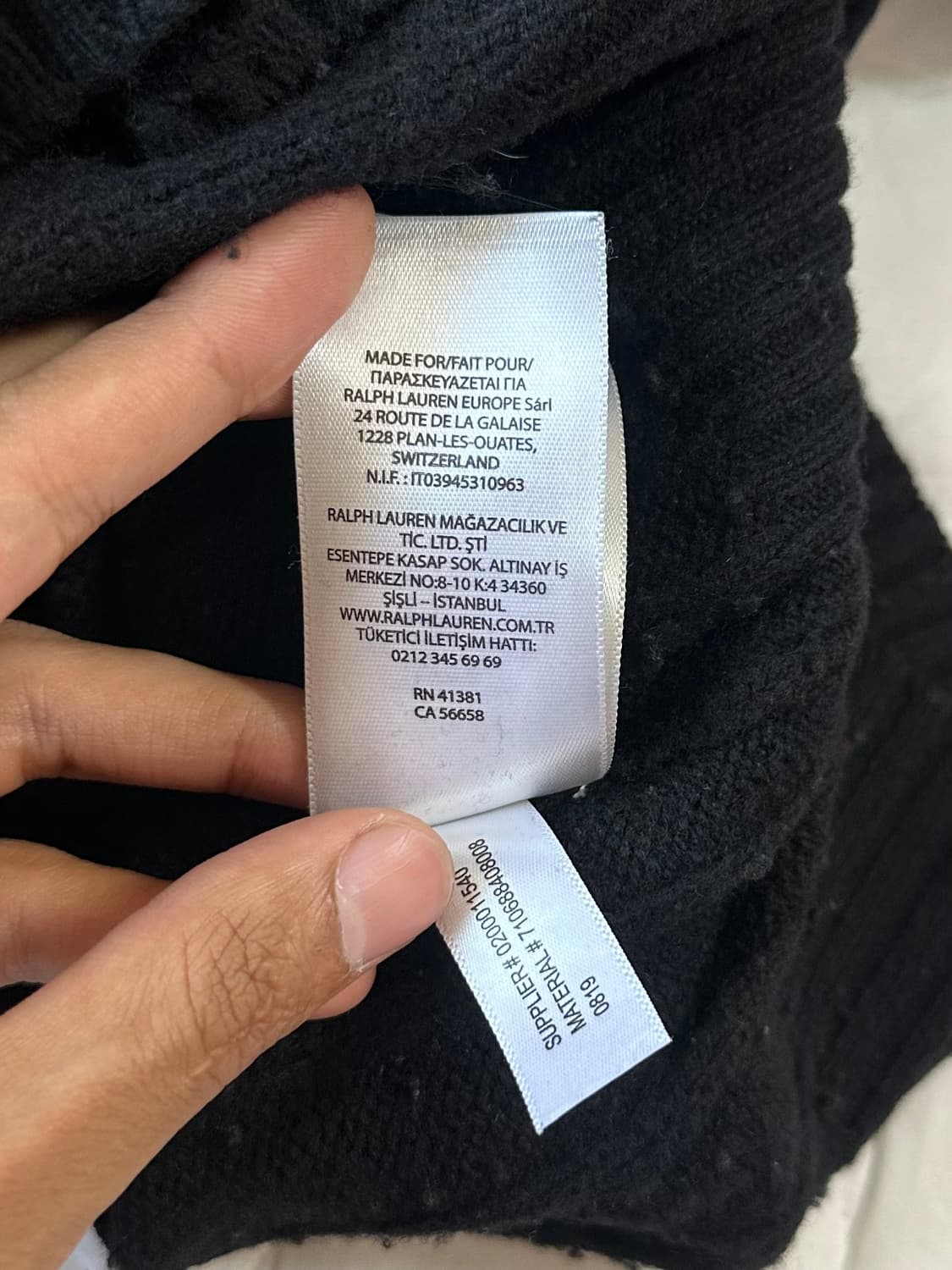 폴로 랄프로렌 꽈배기 니트 블랙 XL 상품이미지9