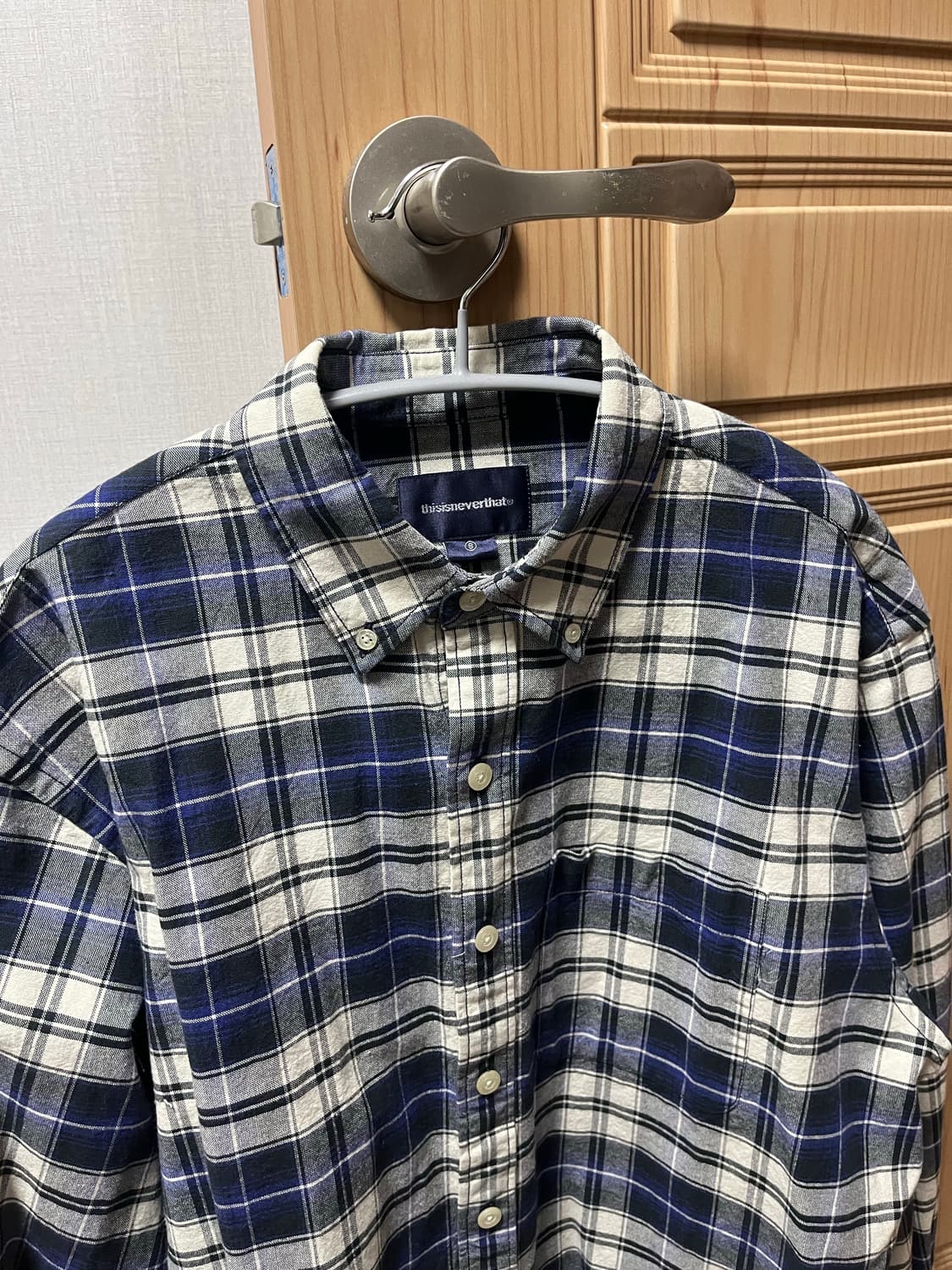 디스이즈네버댓 플란넬 체크셔츠 네이비 s 상품이미지1
