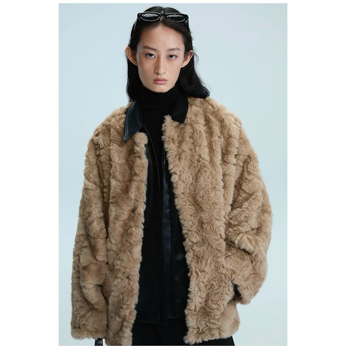 Sip Class투웨이 에코 퍼 코트 상품이미지1