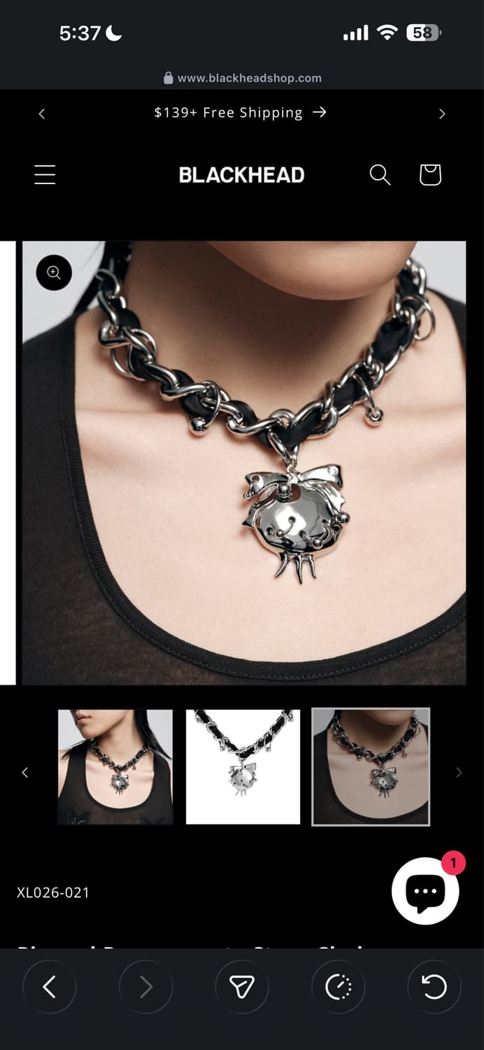 black headstudio choker 상품이미지4