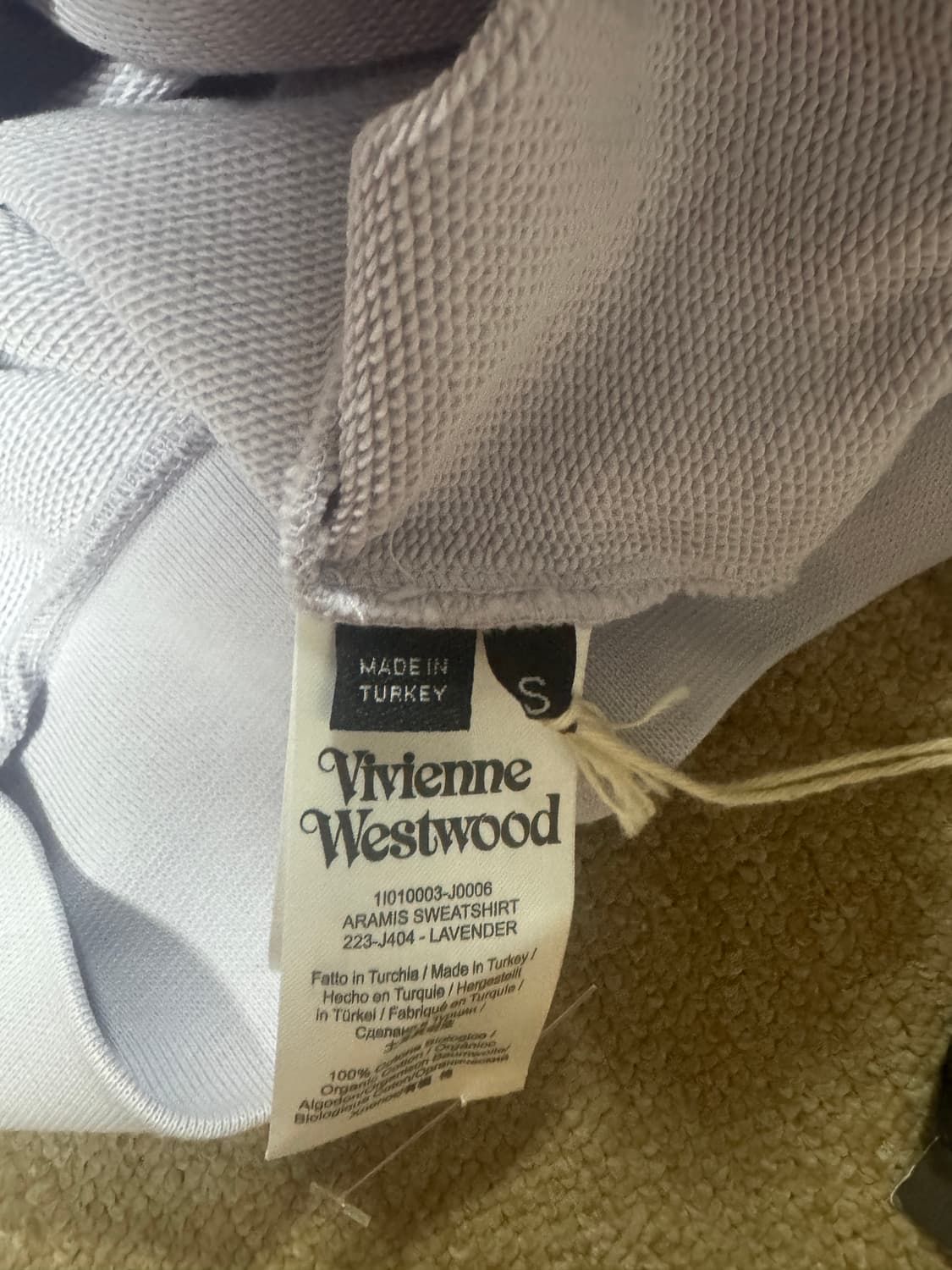 비비안웨스트우드 아라미스 연보라 맨투맨 새상품 팝니다 상품이미지7