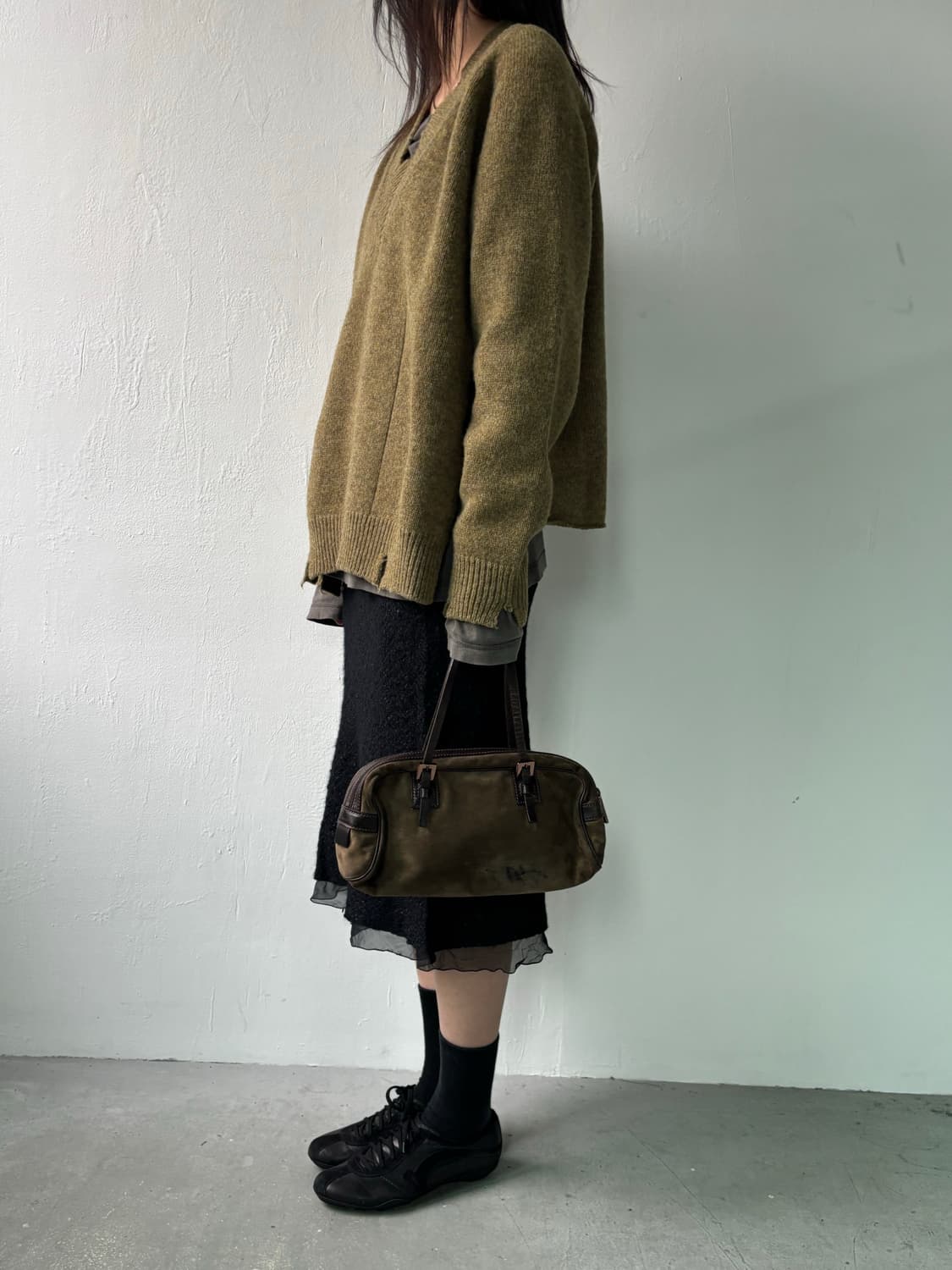 펜디 스웨이드 미니 보스턴 상품이미지3