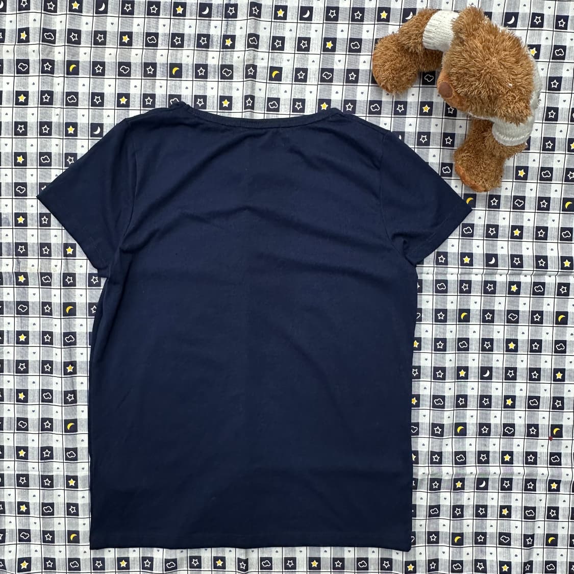 JPN 구데타마 프린팅 키치 슬림핏 네이비 캐릭터 반팔티셔츠  상품이미지2