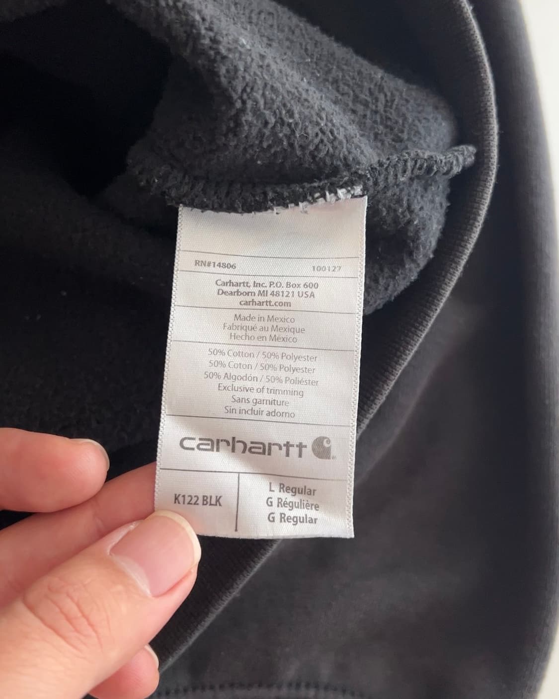 칼하트 블랙 후드 집업  L 상품이미지4