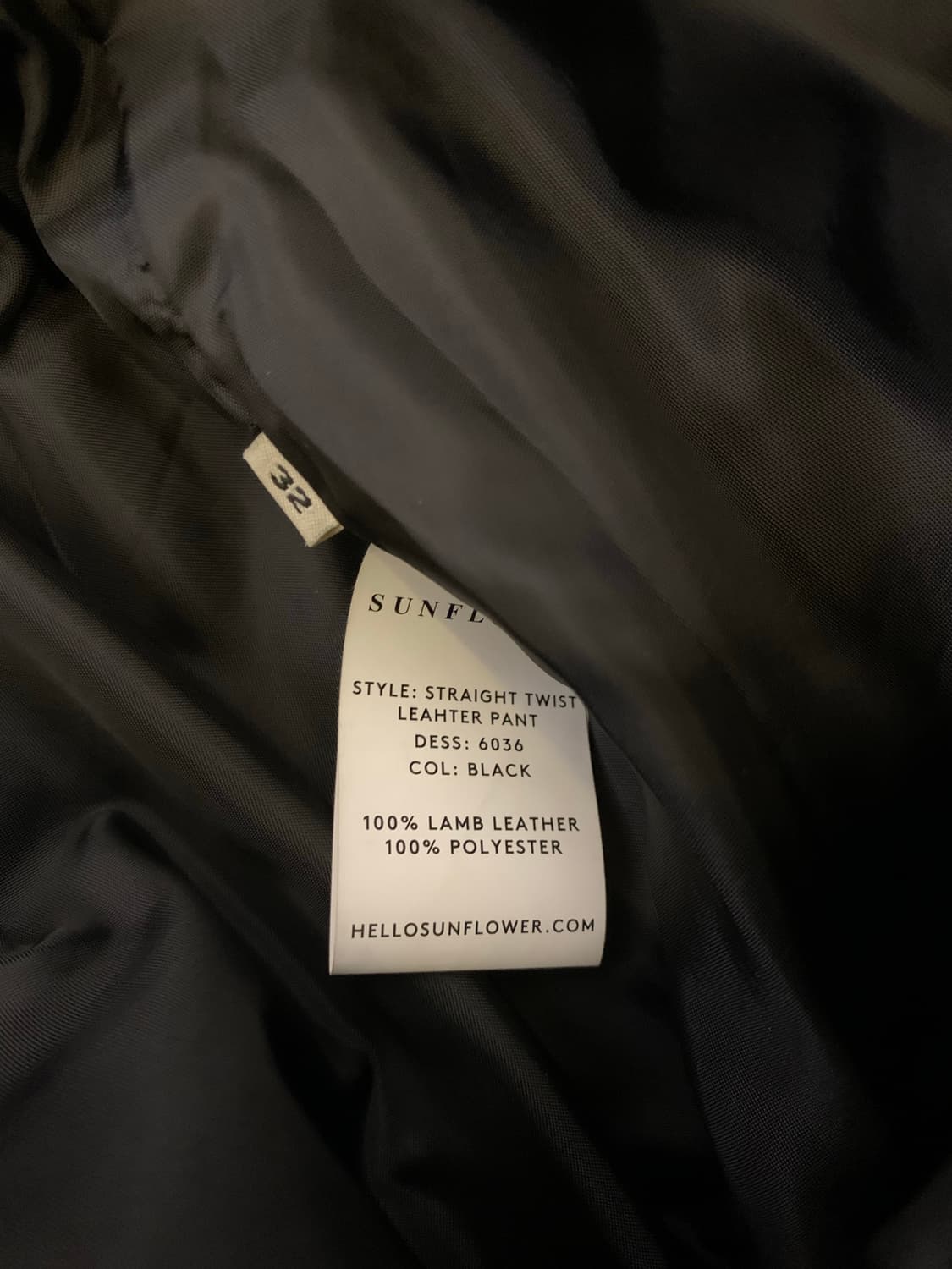 선플라워 트위스트 레더팬츠 상품이미지7