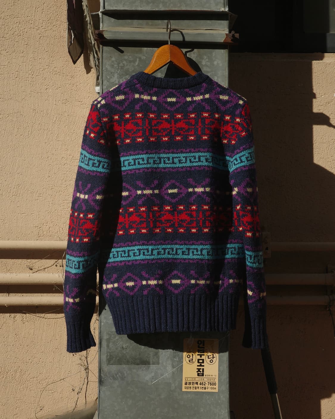 80‘s Chaps 랄프로렌 아즈텍 패턴 셰틀울 니트 상품이미지4