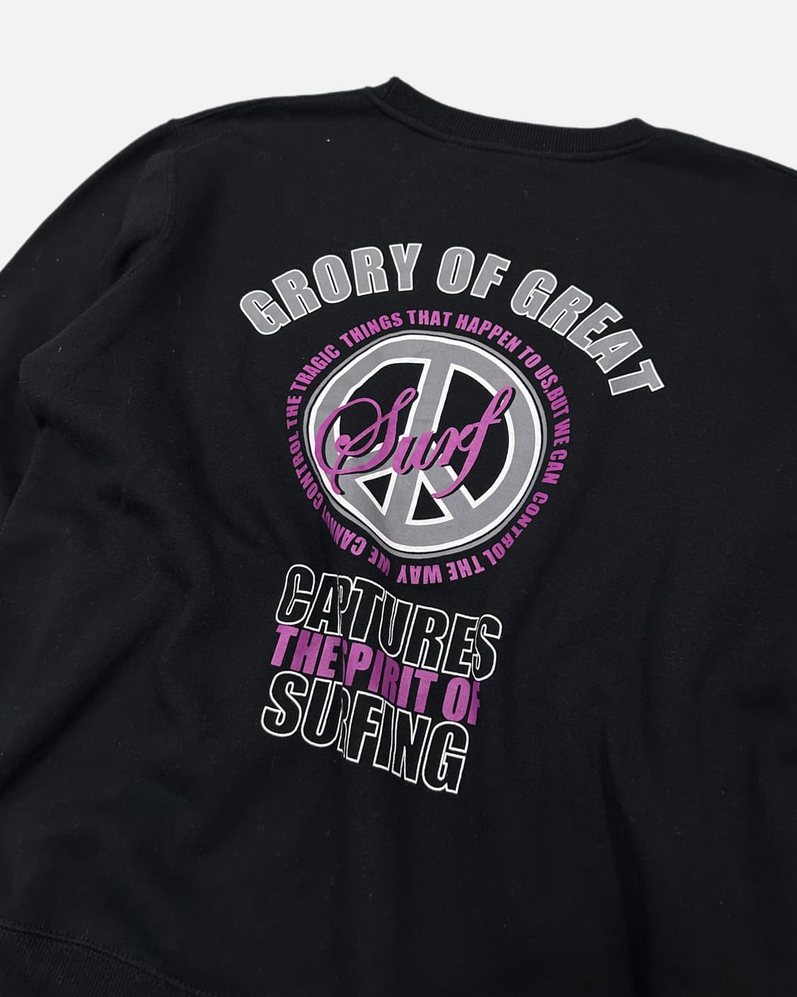 surfer lettering black sweatshirt 상품이미지6