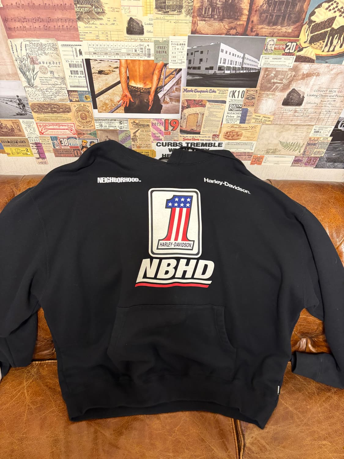 네이버후드X할리데이비슨 풀오버 후드 상품이미지1