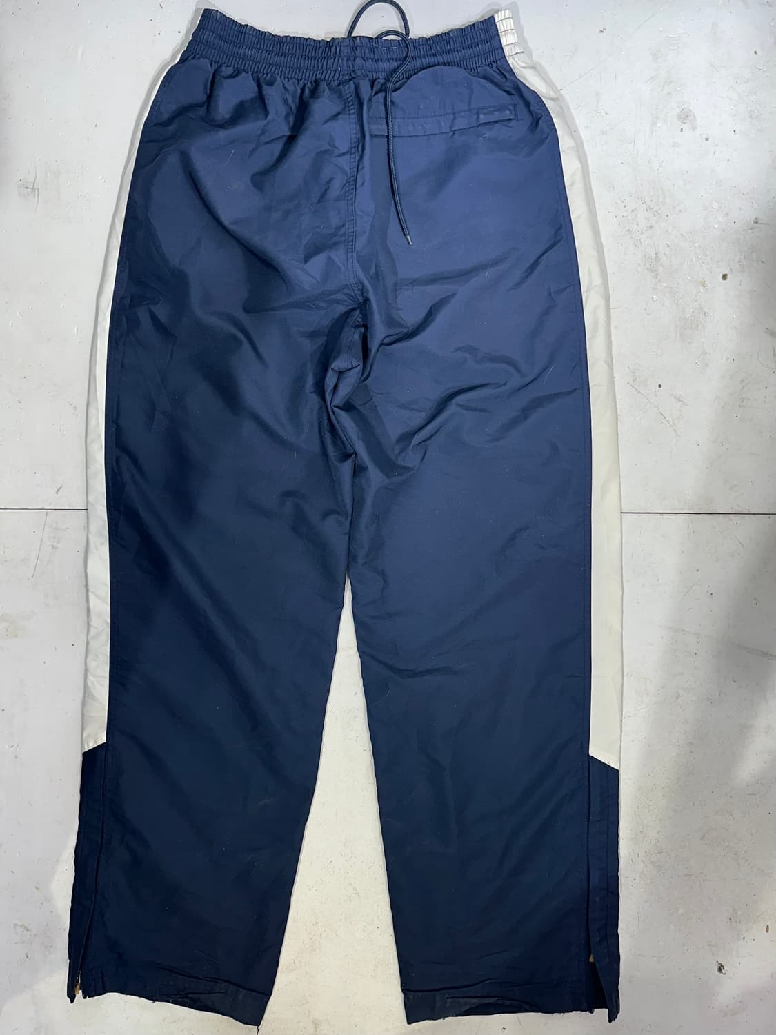 리복 네이비 와이드 화이트 사이드 라인 트랙 팬츠  상품이미지5