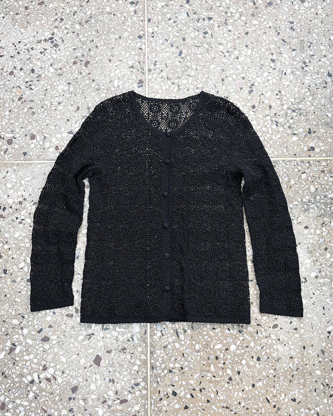 90s 빈티지 핸드 크로쉐 가디건 상품이미지5
