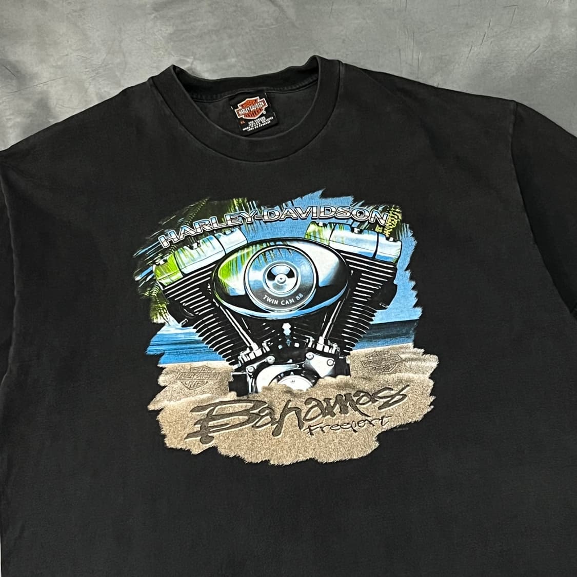  USA 90s 할리데이비슨 트윈캠 프린팅 반팔티 y15706 상품이미지3