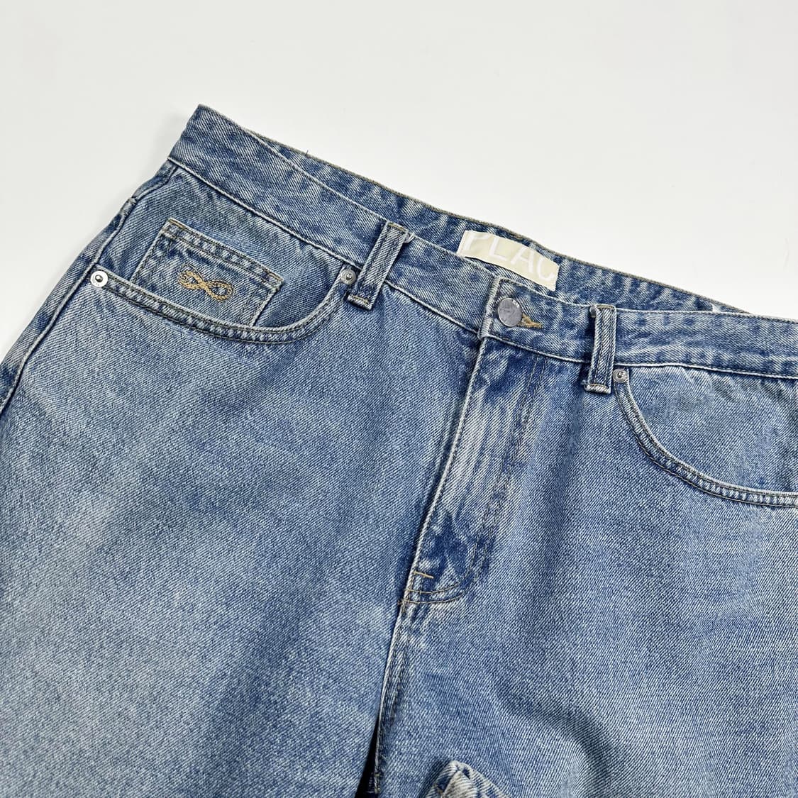 플랙진 x 런업 스트레이트 데님팬츠 (33인치) 상품이미지5