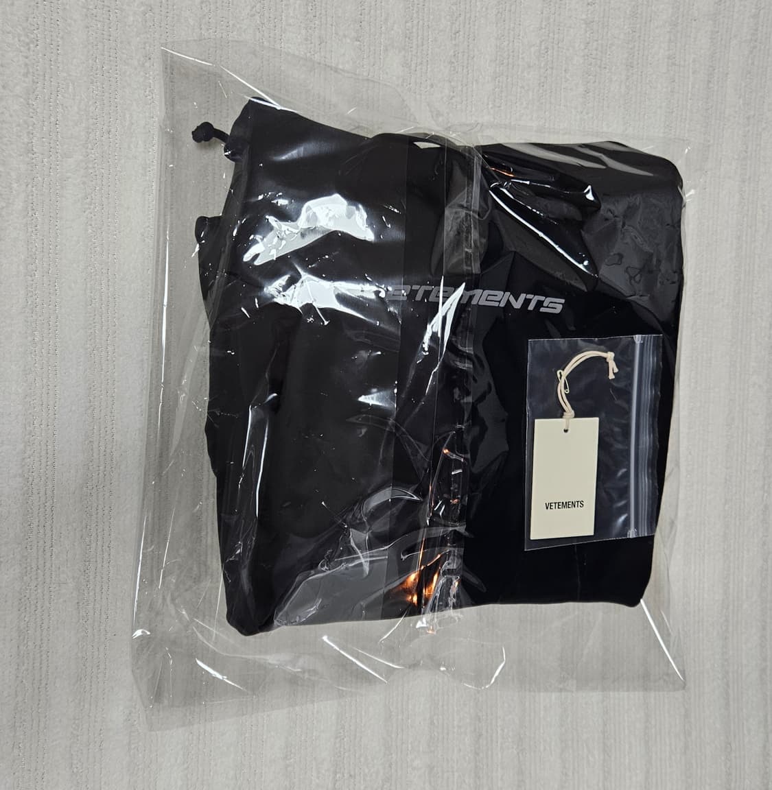 베트멍 사이드 로고 테이프 오버핏 후드티 블랙  상품이미지6