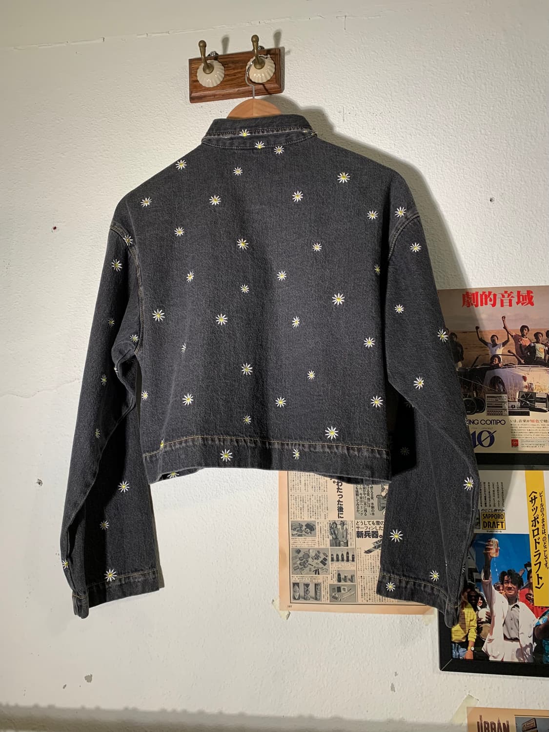 엑스걸 플라워 자수 데님 자켓 상품이미지2