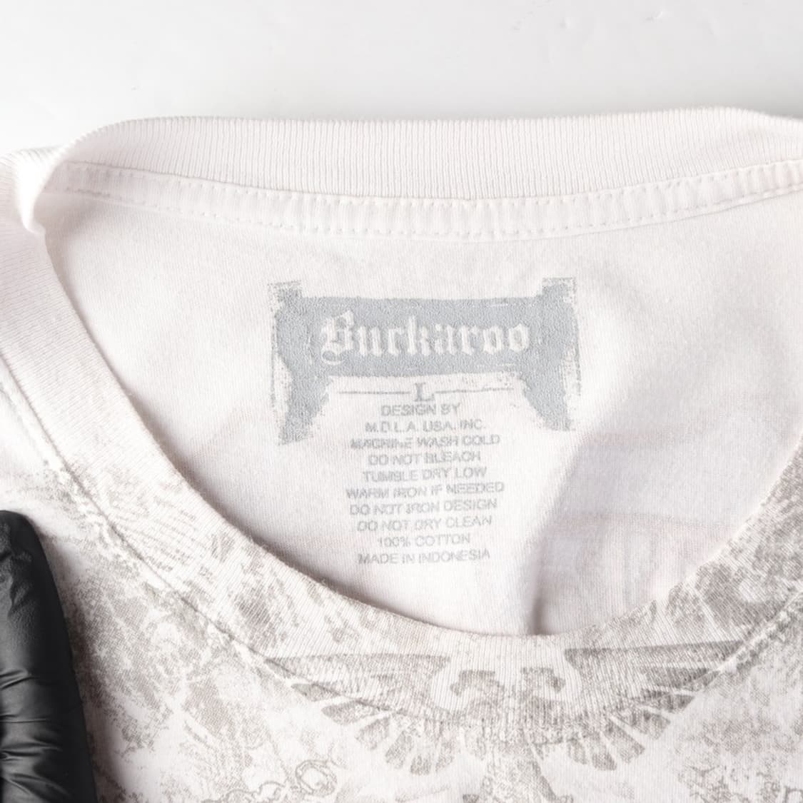 버커루 고딕 스컬 프린팅 반팔 티셔츠 L 상품이미지5