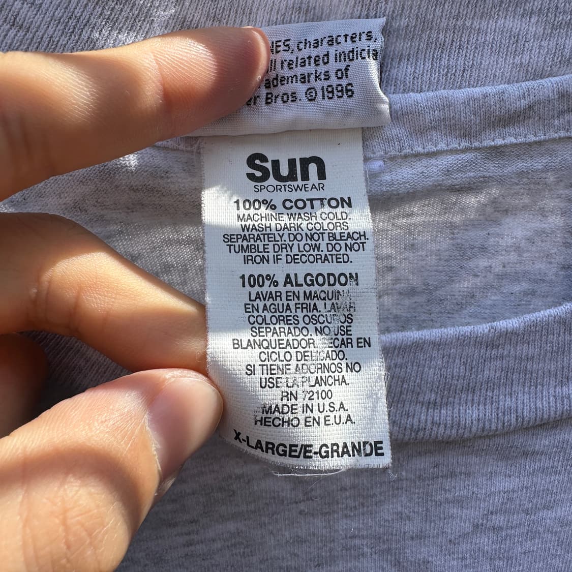 96 made in usa looney tunes taz t shirt 상품이미지5