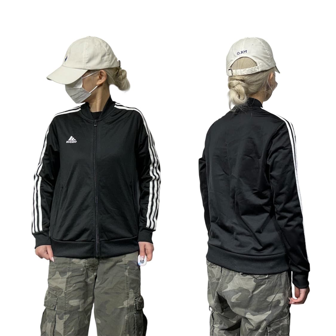 아디다스 블랙 화이트 삼선 트랙탑 져지 M 상품이미지1