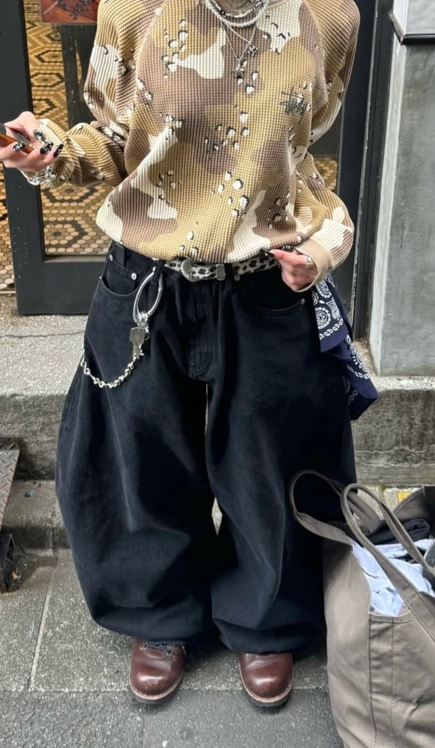 스투시 래글런 써멀 롱슬리브 크루 데저트 카모 상품이미지4