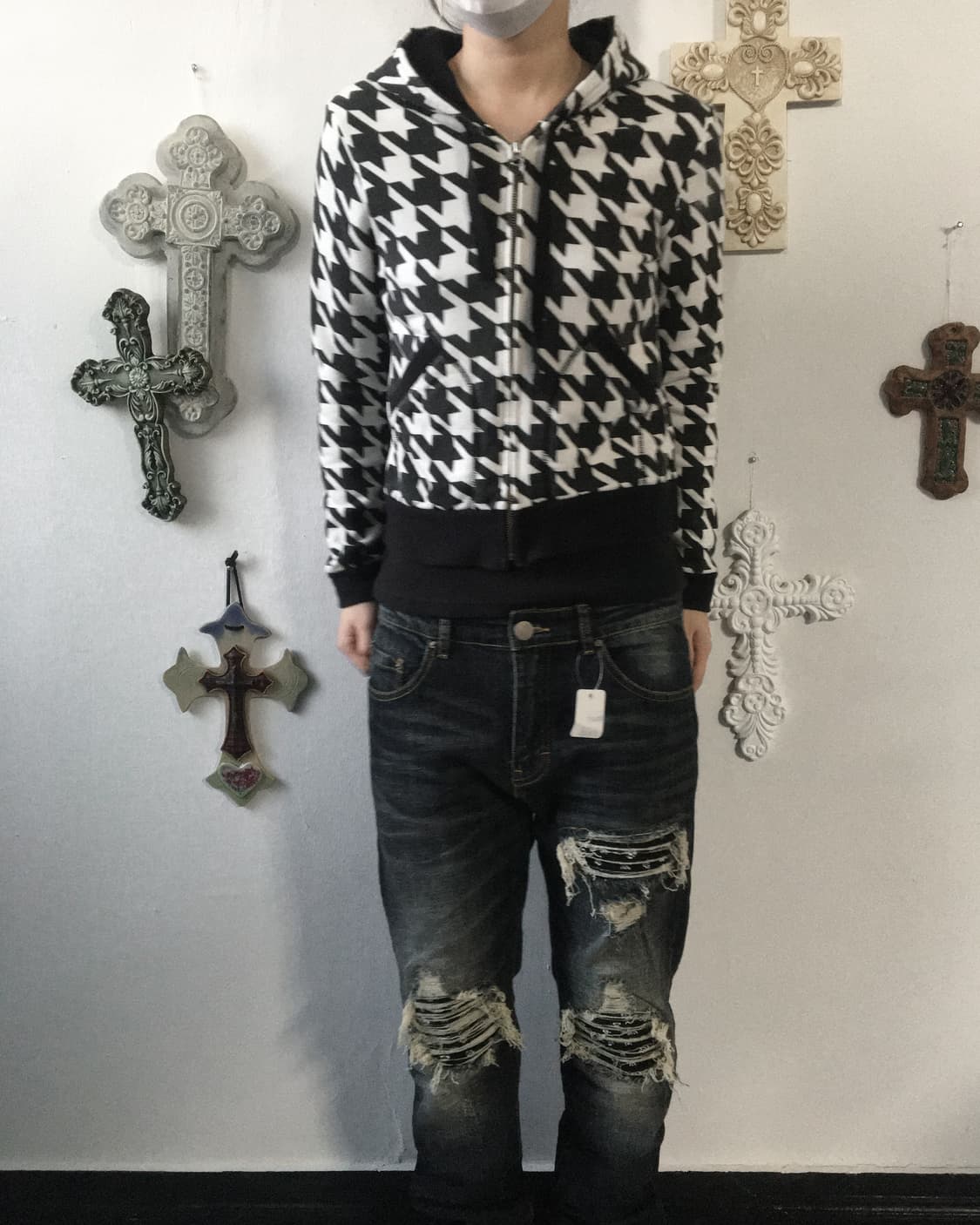 Pattern hood zip up 상품이미지7