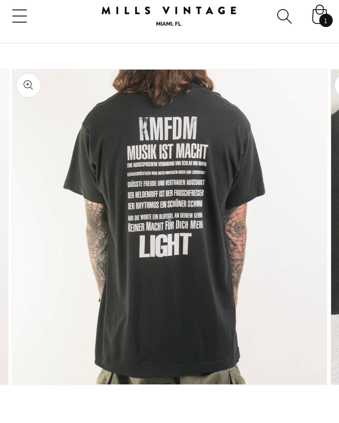 빈티지  90’s KMFDM Light T-Shirt 상품이미지5