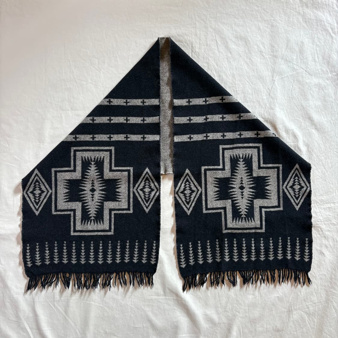 USA PENDLETON 치마요 나바호 리버서블 버진울 머플러 상품이미지4