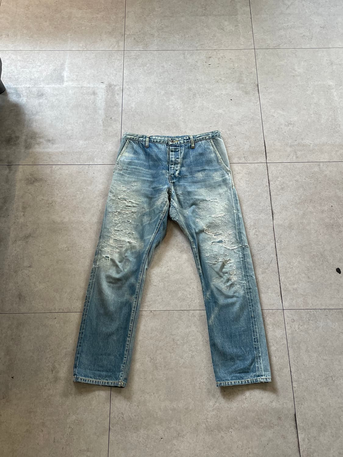 (AOZORA) 아오조라 워싱 데님 팬츠 청바지 상품이미지4