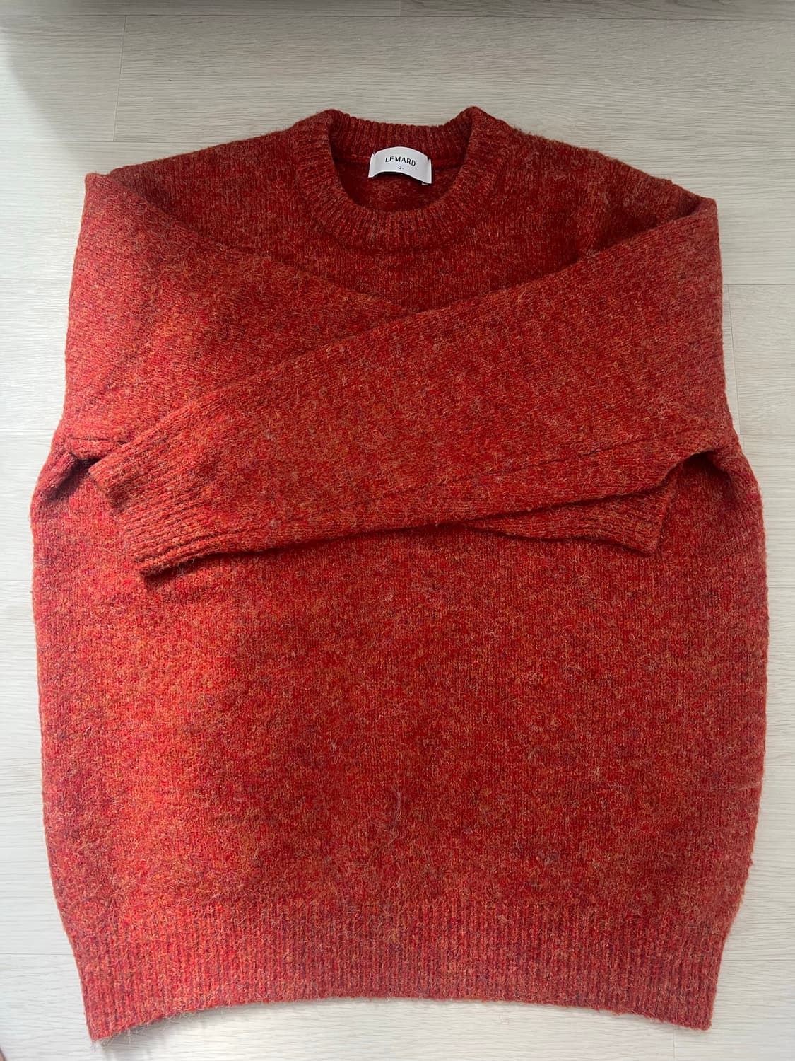 르마드 울 오버핏 라운드 니트 L 상품이미지4