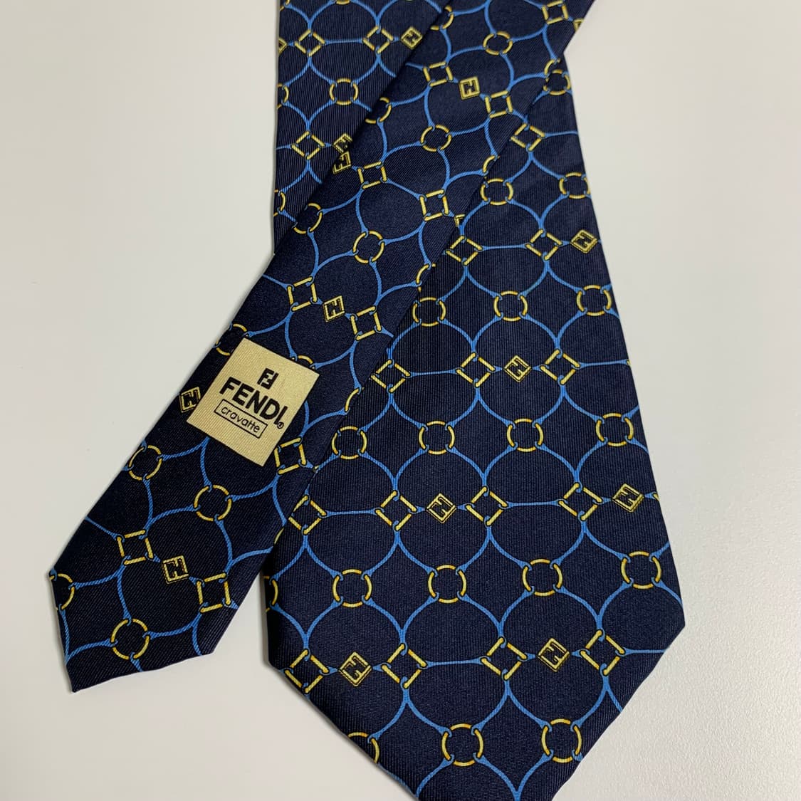 펜디(FENDI) FF모노그램 기하학적패턴 새상품급 명품넥타이 S등급 상품이미지5