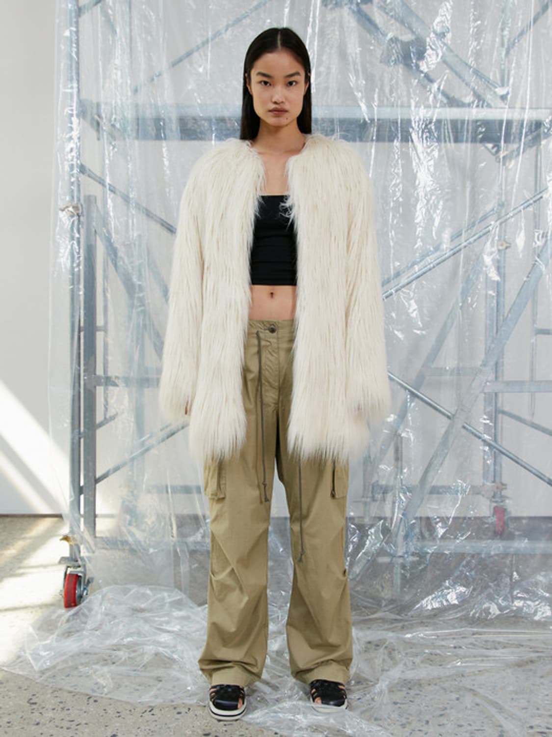 에스이오 롱헤어 폭스 퍼 코트 퍼자켓 상품이미지1