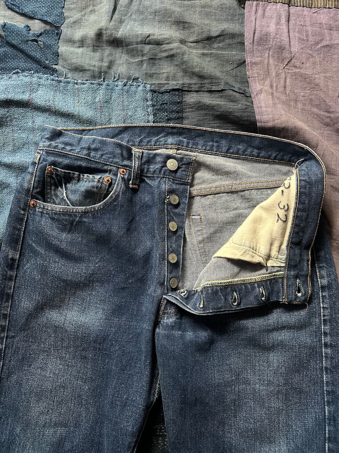60s Levis 501 Big E Selvedge Denim Pants 상품이미지2