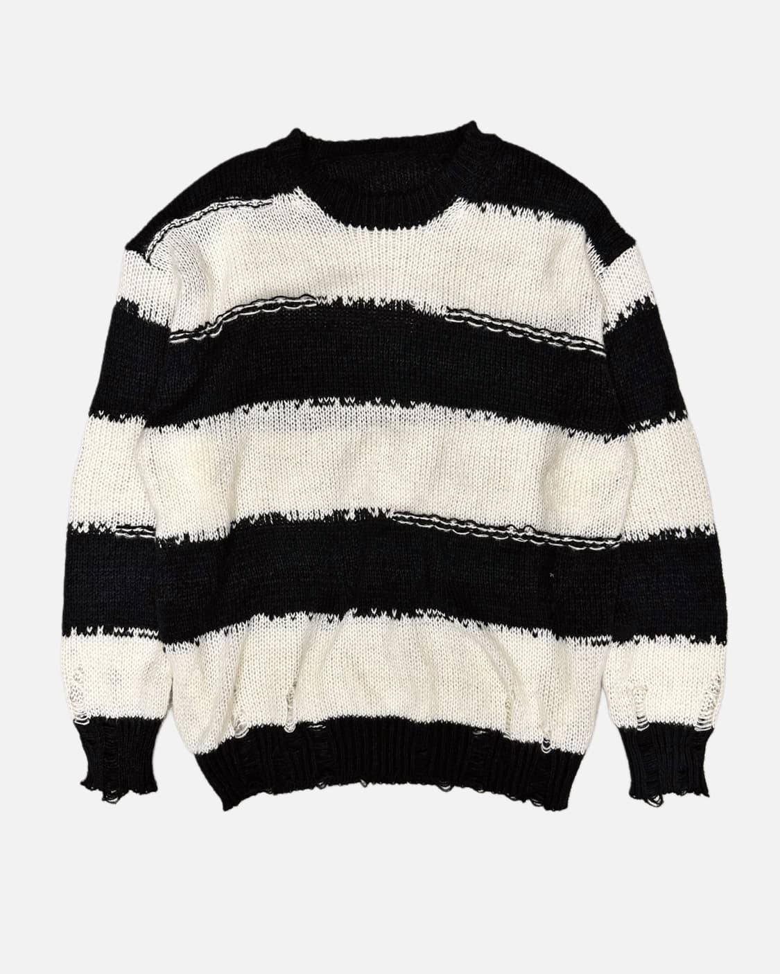 distressed detail stripe knit 상품이미지1