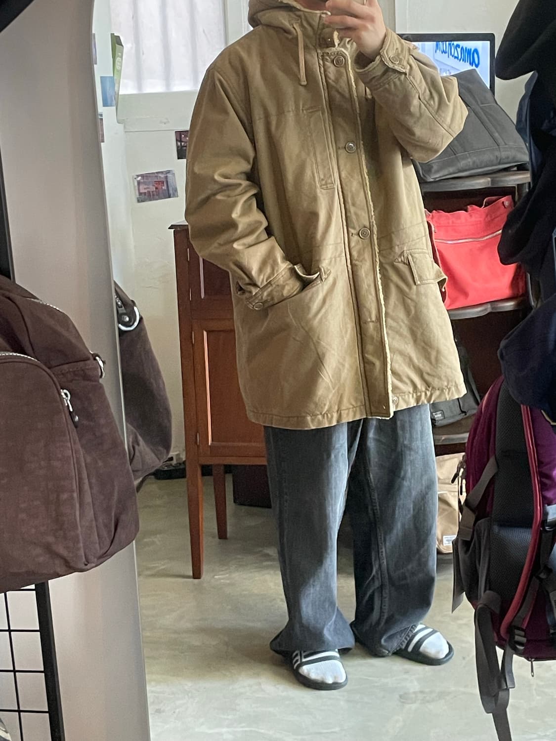 올드 유니클로 재팬 야상 코트 XL 상품이미지9