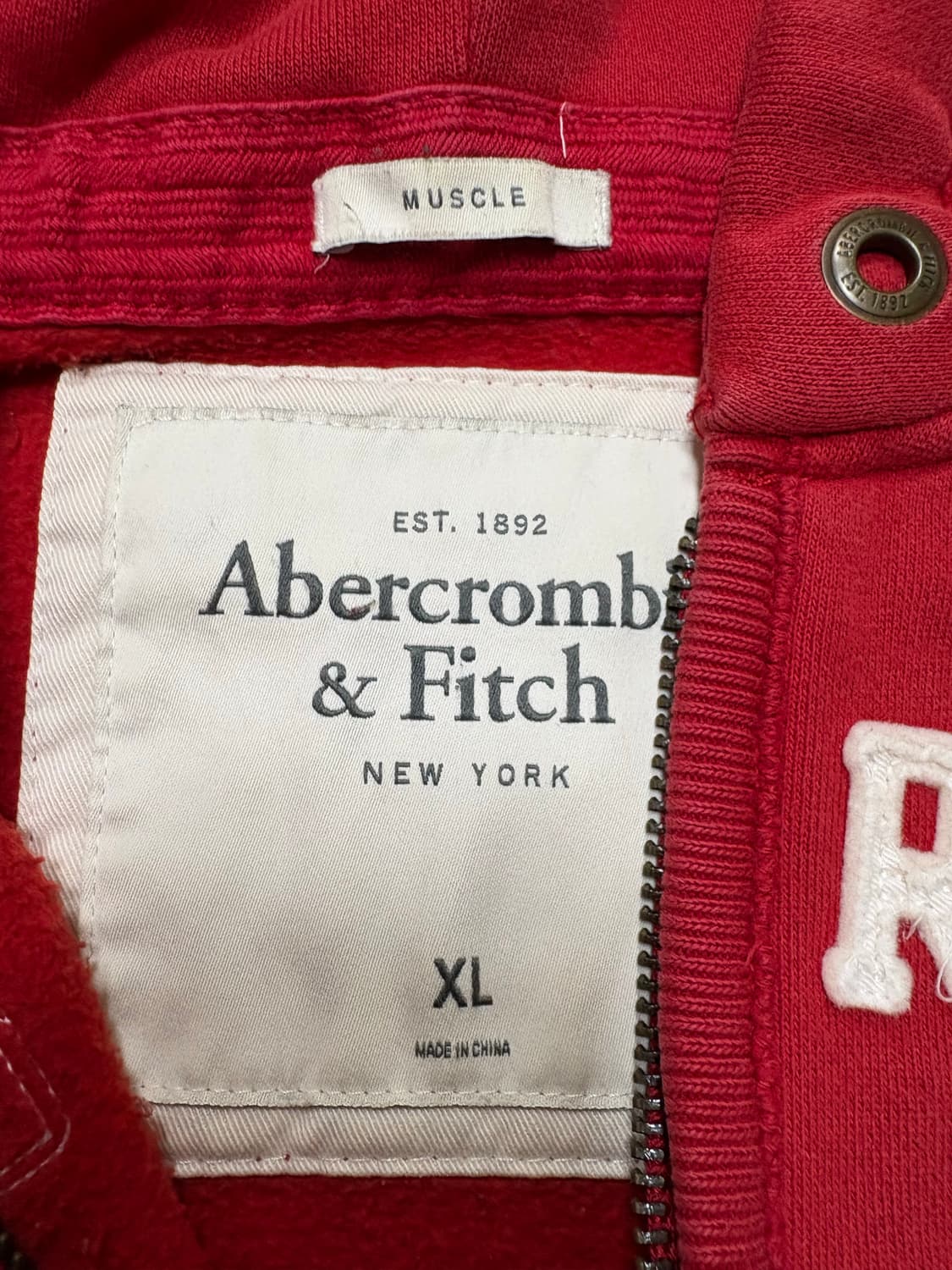 아베크롬비 후드집업 레드 xl 상품이미지2