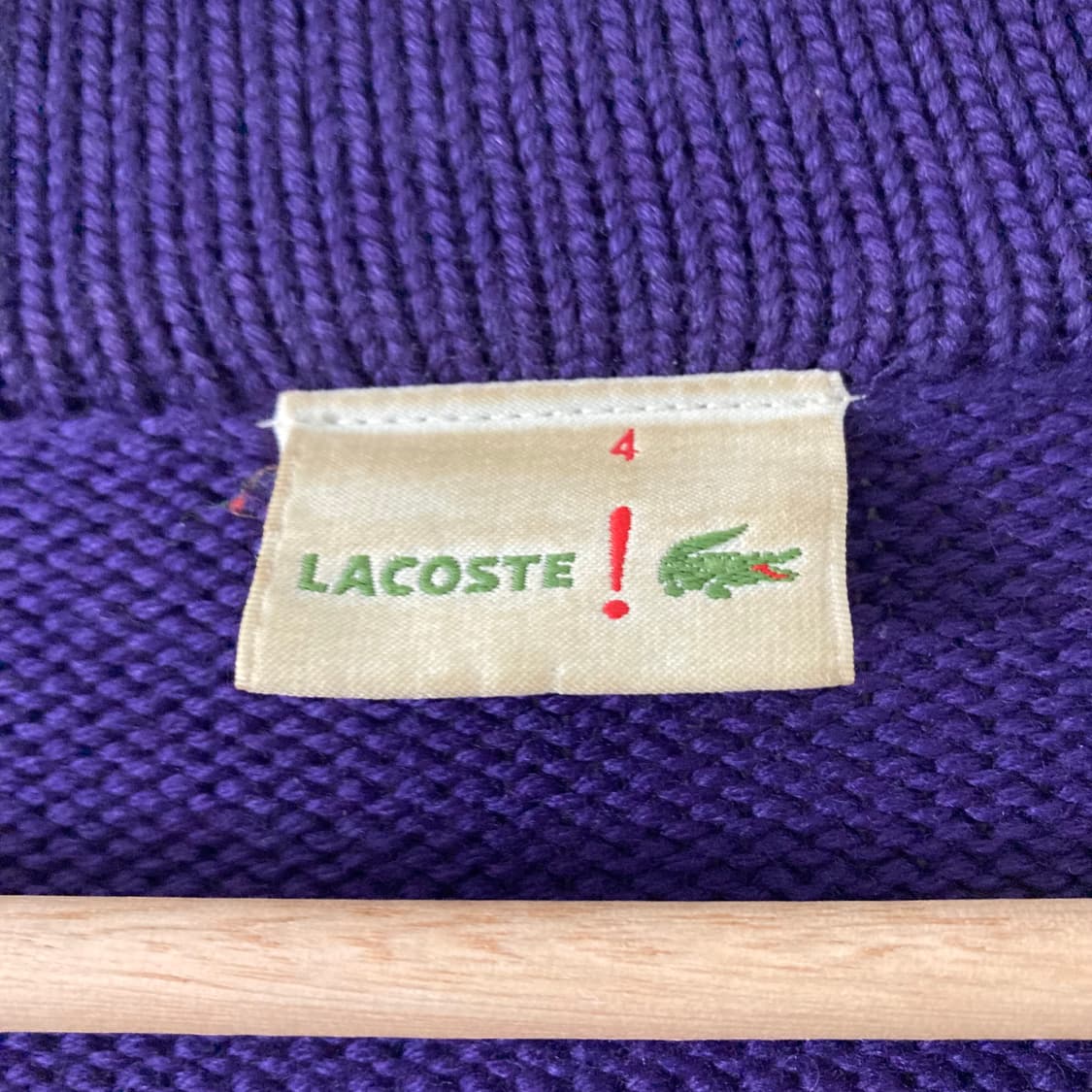 라코스테 퍼플 빅로고 브이넥 니트 상품이미지6
