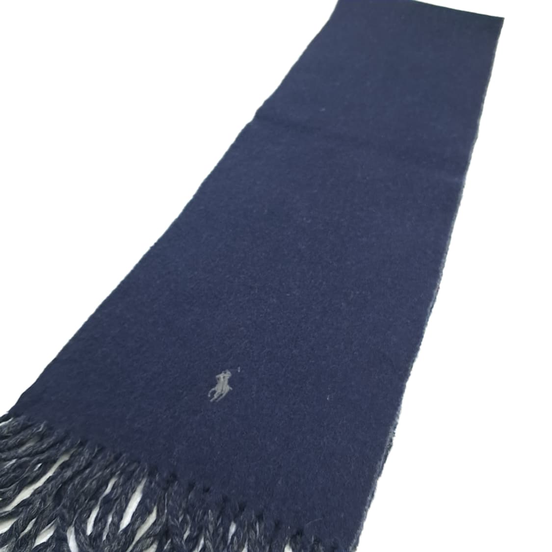 MX176 폴로 랄프로렌 네이비 그레이 울 양면 목도리 머플러 상품이미지6
