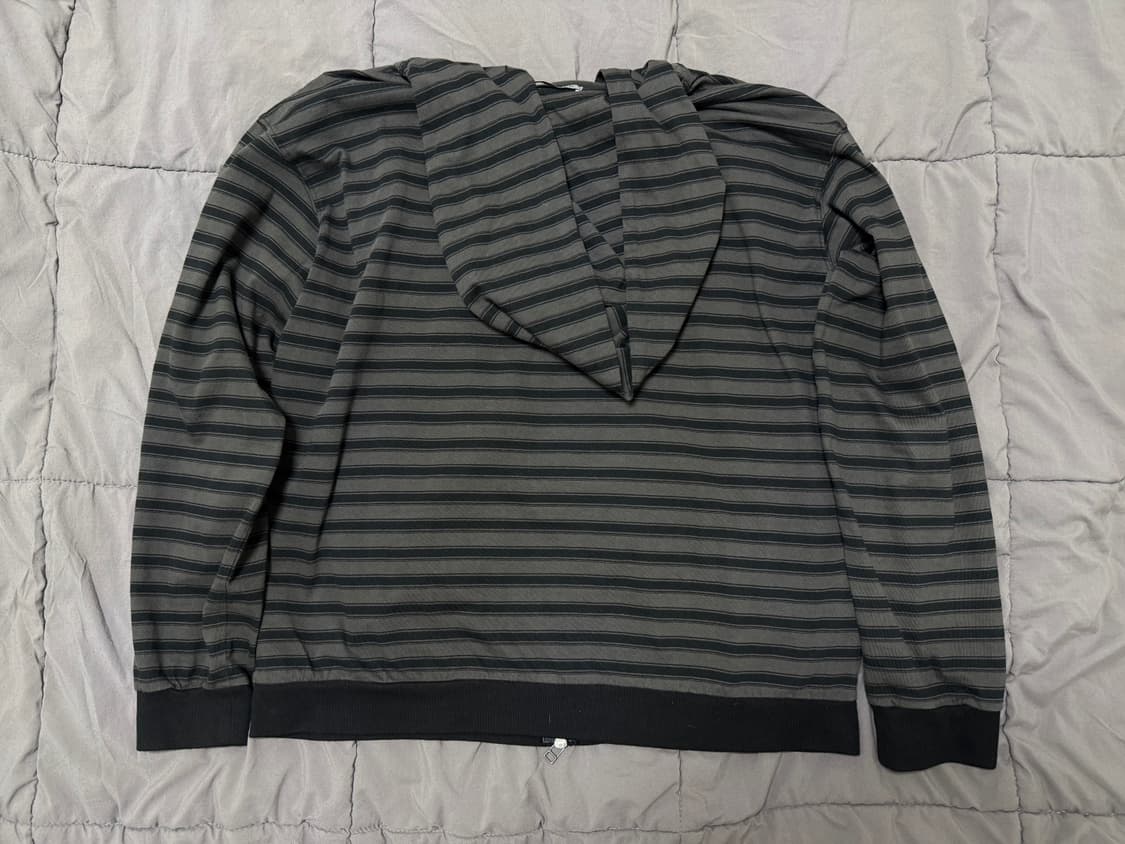 폴리테루 휴먼 인덱스 휴먼 스트라이프 집 후디 블랙 3사이즈 팝니다 상품이미지4