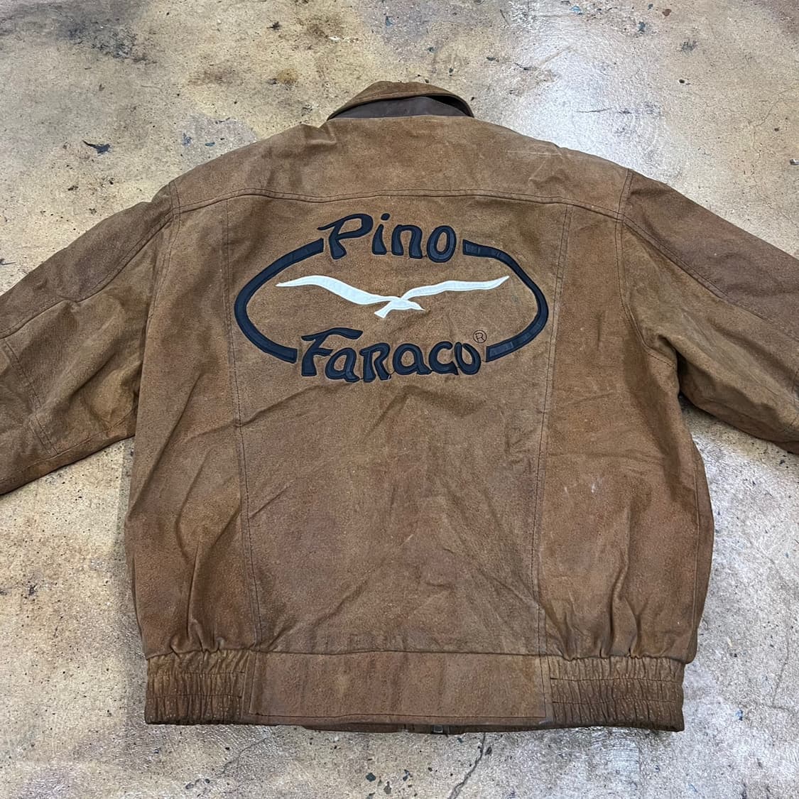 [정품/50사이즈] Pino Faraco 빈티지 가죽자켓 브라운 b14 상품이미지4