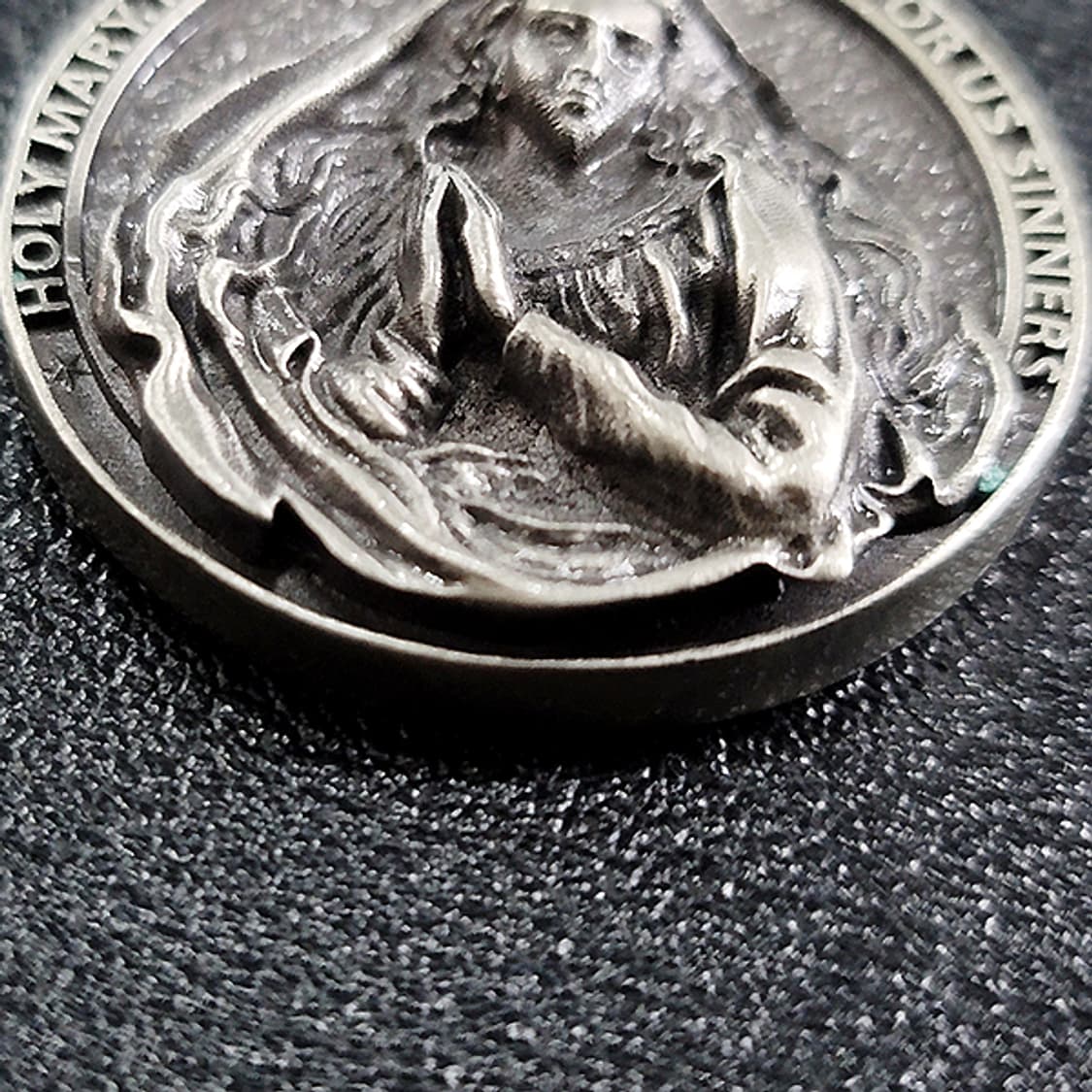 성모마리아 주석 천주교 기독교 펜던트 클래식 코인 메달 남자 목걸이 상품이미지2